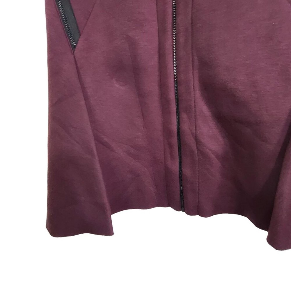 Robert Rodriguez Plumb Neoprene Sleeveless A-Line Dress Front Zip Zip Pockets 10 - Picture 7 of 11